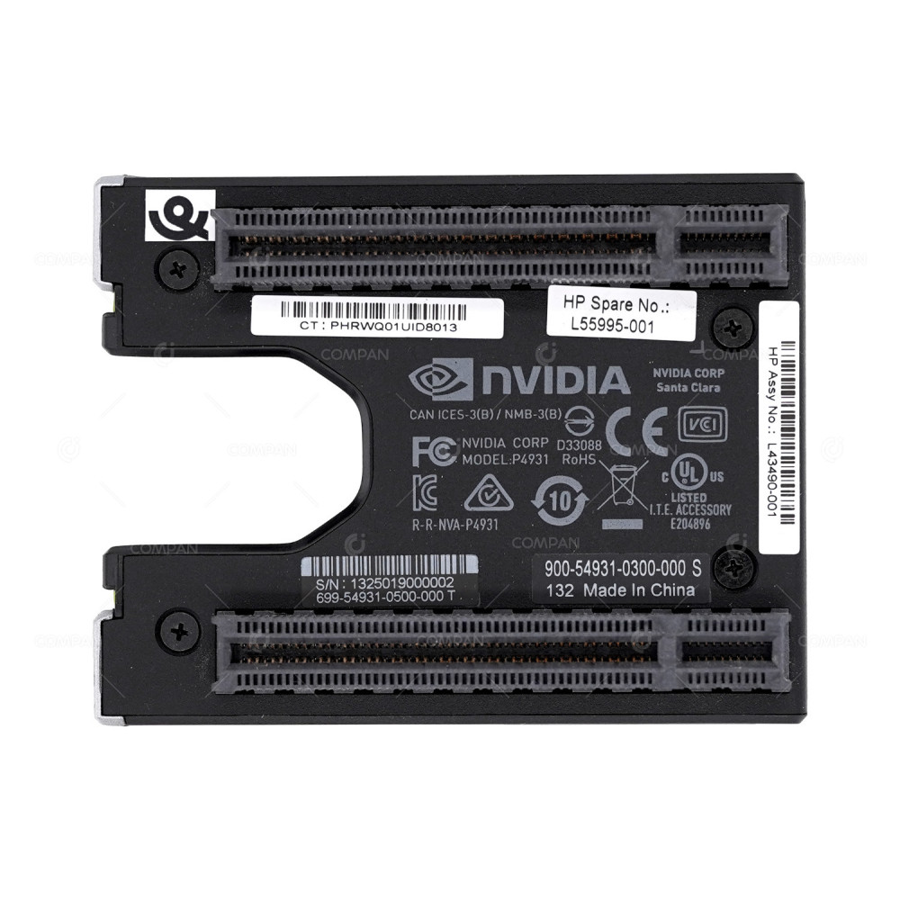 L55995-001 HP NVIDIA QUADRO RTX X16 NVLINK BRIDGE 2-SLOT FOR HP Z8 G4